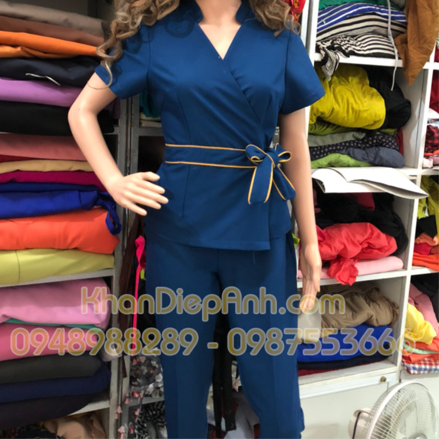 Đông phục Spa xanh dương